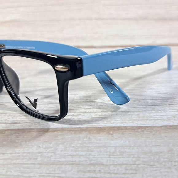 NEW Made in USA Eyeglass Frame Glasses, Blue Chunky, Full Rim 50-14-138 - Picture 5 of 7